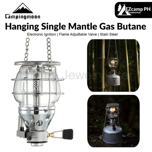 CAMPINGMOON T-4 Hanging Single Mantle Gas Butane Atmosphere Light Lantern Lamp For Screw Type