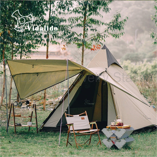 Vidalido Fast Automatic Indian Tent Style Teepee Tent Large Space For Up To 4 Person Quick - image 2