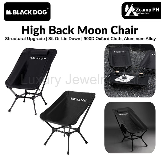BLACKDOG High Back Moon Chair Portable Ultralight Foldable Aluminum Adjustable Height Beach Outdoor