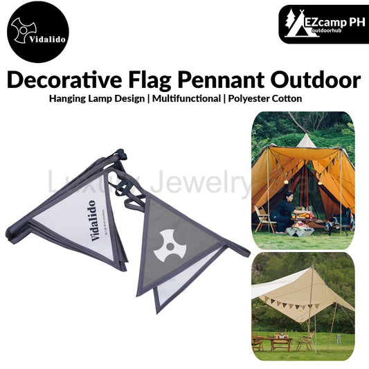 Vidalido Decorative Flag Pennant Outdoor Multifunctional Hanging Light Rope Camping Equipment Lamp
