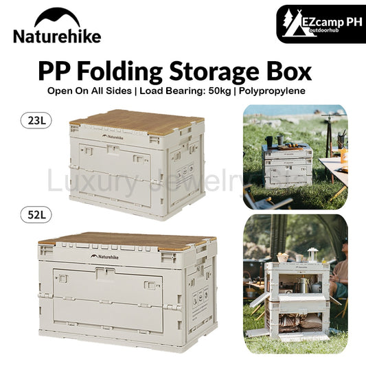 Naturehike PP Folding Storage Box Outdoor Camping Travel Large Box Equipment Portable