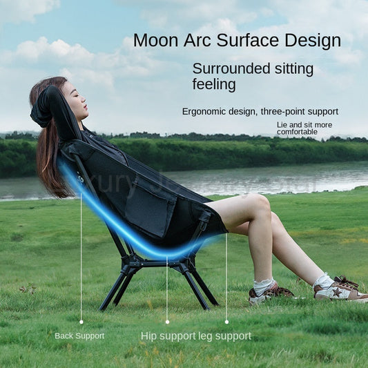 BLACKDOG Height Adjustable Folding Moon Chair Upgraded Portable 900D Oxford Cloth Outdoor - image 2