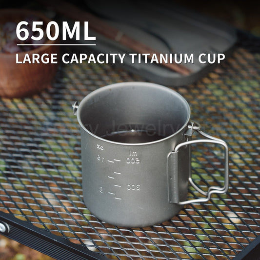 Naturehike Titanium Backpacking Cup / Pot Portable Ultralight Titanium Cup Outdoor Water - image 2
