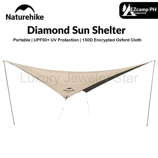 Naturehike Diamond Sun Shelter Portable Lightweight 3-4 Person Tarp Camping Outdoor Waterproof