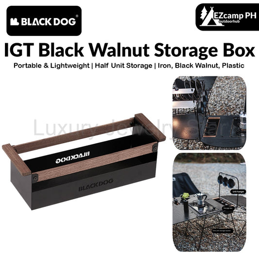 Blackdog IGT Black Walnut Storage Box Portable Lightweight Half Unit Storage Shelf Condiments