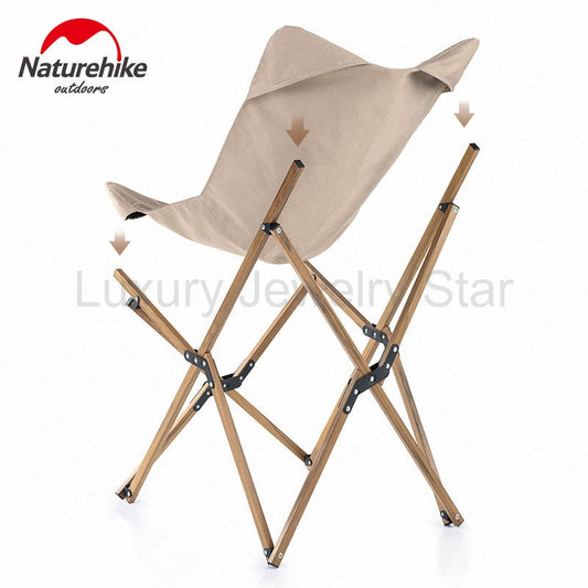 Naturehike Outdoor Folding Chair Portable Lightweight Wooden Chair Wear-resistant Light - image 2