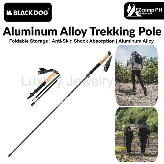Blackdog Aluminum Alloy Trekking Pole Portable Ultralight Foldable Mountaineering Stick Foldable