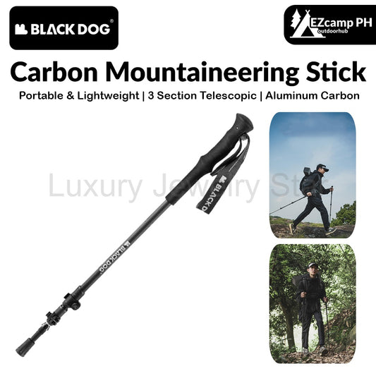 Blackdog Carbon Mountaineering Stick Portable Lightweight Aluminum Carbon Walking Sticks Trekking