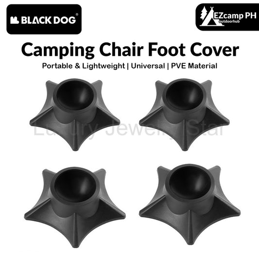 Blackdog Camping Chair Foot Cover Portable Lightweight Folding Foldable Chair 4pcs Set Pack Anti
