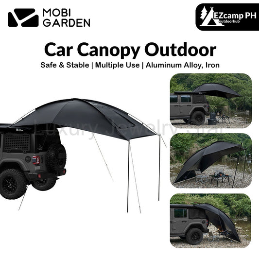 MOBI GARDEN Car Canopy Outdoor Portable Lightweight Convenient Black Advance Car Rear Canopy Car