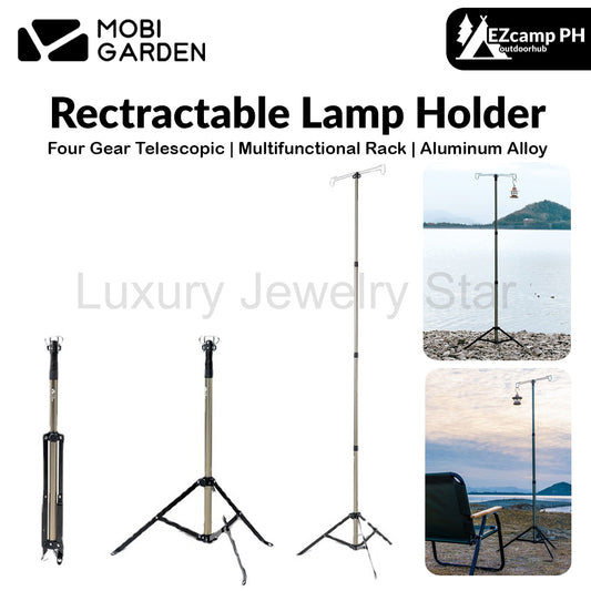 Mobi Garden Telescopic Light Stand Portable Retractable Lamp Holder Pole Tripod Stand 2.2m