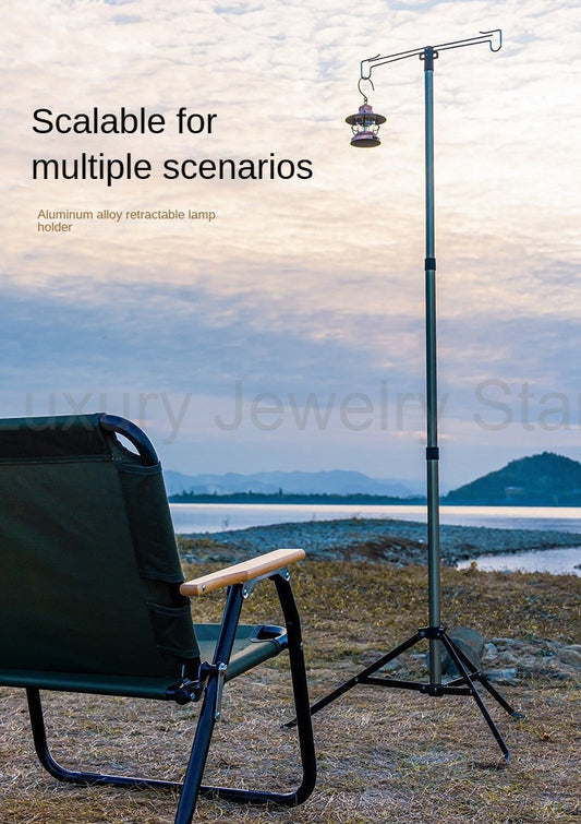 Mobi Garden Telescopic Light Stand Portable Retractable Lamp Holder Pole Tripod Stand 2.2m - image 2