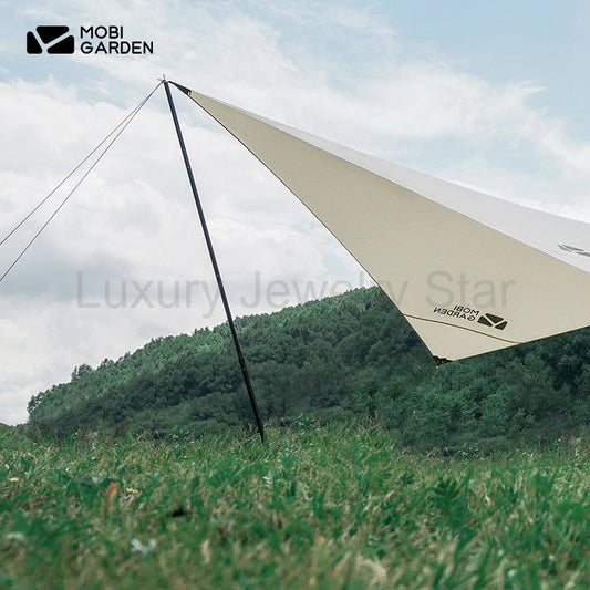 Mobi Garden Canopy Rod Support Portable Ultralight Thickened 4 Section Adjustable Awning - image 2
