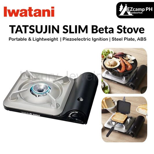 Iwatani Tatsujin Slim Beta Stove Portable Butane Canister Cassette Gas Stove Indoor Outdoor Camping