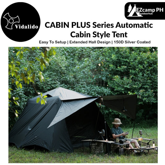 Vidalido CABIN PLUS Series Automatic Cabin Style Tent Portable Lightweight Folding for 4-6 Person