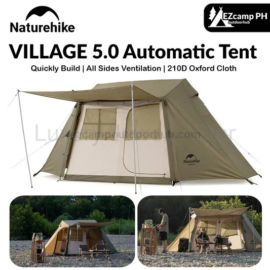 Naturehike Village 5.0 Automatic Tent Gen 1 4 Person Outdoor Camping Glamping Tent Windproof
