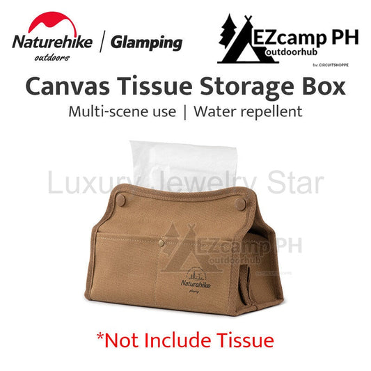 Naturehike Outdoor Canvas Tissue Storage Box Camping Travel Accessories Household Waxed Tissue