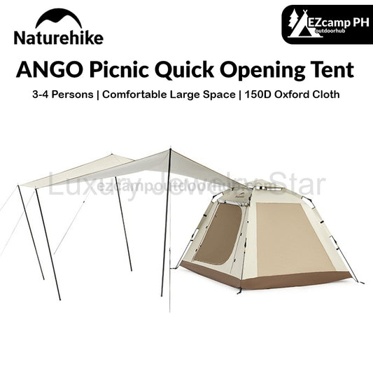 Naturehike ANGO 3 Picnic Quick Opening Tent 3-4 Persons Automatic Easy to Set Up Large Space Luxury