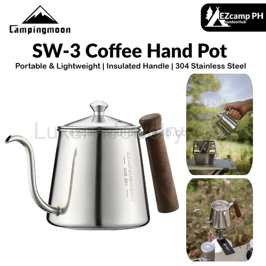 Campingmoon SW-3 Coffee Hand Pot Portable Lightweight Pour Over Coffee Tea Pot 400ml Stainless Steel