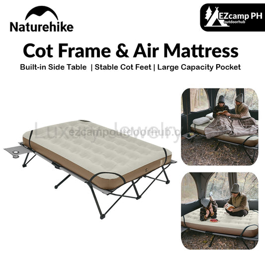 Naturehike Cot Frame & Air Mattress Portable Lightweight 2 Person Folding Camping Cot With Camping
