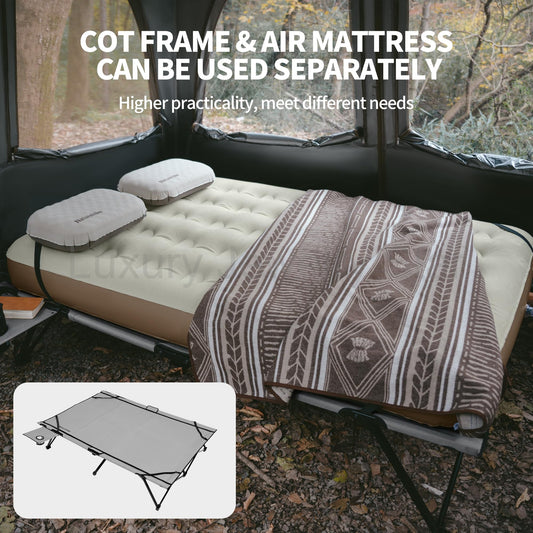 Naturehike Cot Frame & Air Mattress Portable Lightweight 2 Person Folding Camping Cot With - image 2