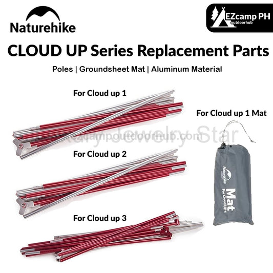 Naturehike CLOUD UP Series Replacement Parts Pole Groundsheet Mat Inner Outer Fly Tent Pegs Nail Set