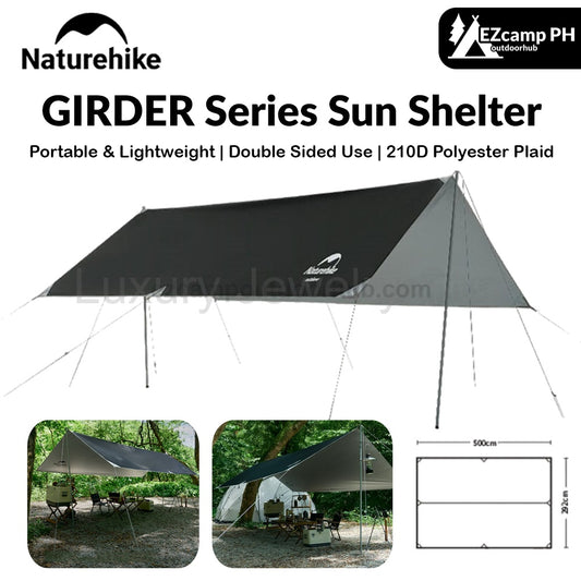 Naturehike GIRDER Series Sun Shelter Awning Canopy Tarp Tent in Classic Silver Coated & Double Sided
