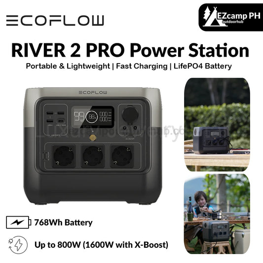 EcoFlow RIVER 2 Pro Power Station 220V Charging In 70 Minutes 800W Up To 1600W With X-Boost Power