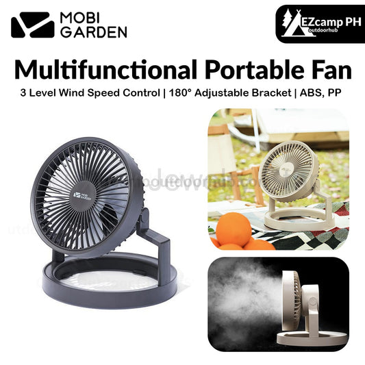 MOBI GARDEN Multifunctional Portable Fan Camping Electric Fan 15-60H Outdoor Travel Picnic 3-speed