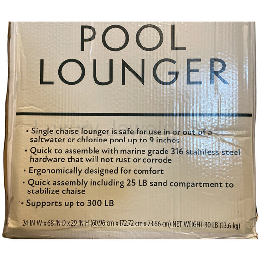 Member's Mark Shallow Water Resin Pool Lounger, White - image 2