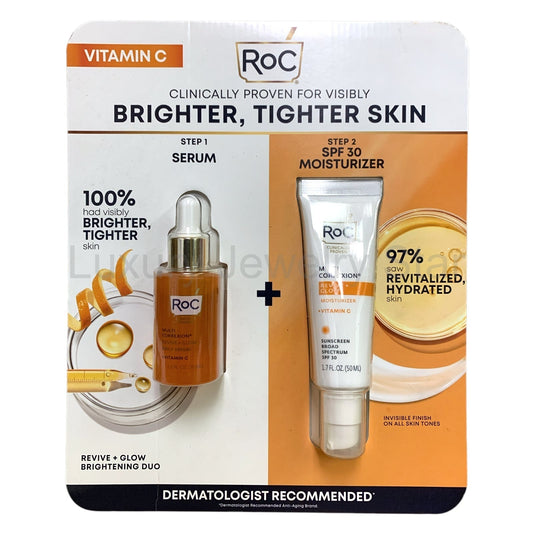 RoC Revive + Glow Brightening Duo Serum (1fl.oz.) & Moisturizer Pack (1.7fl.oz.)