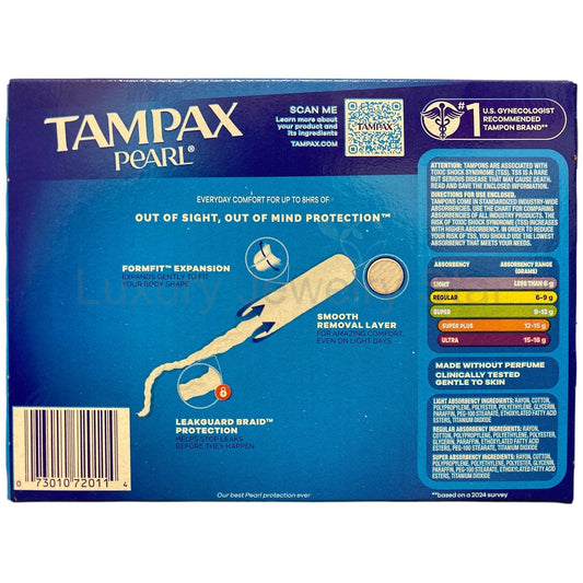Tampax Pearl Super Absorbency Leakguard Protection, 86 Ct - image 2