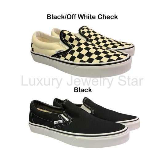 Vans Classic Unisex Slip-On Canvas Skateboarding Shoe, Rubber Waffle Outsole