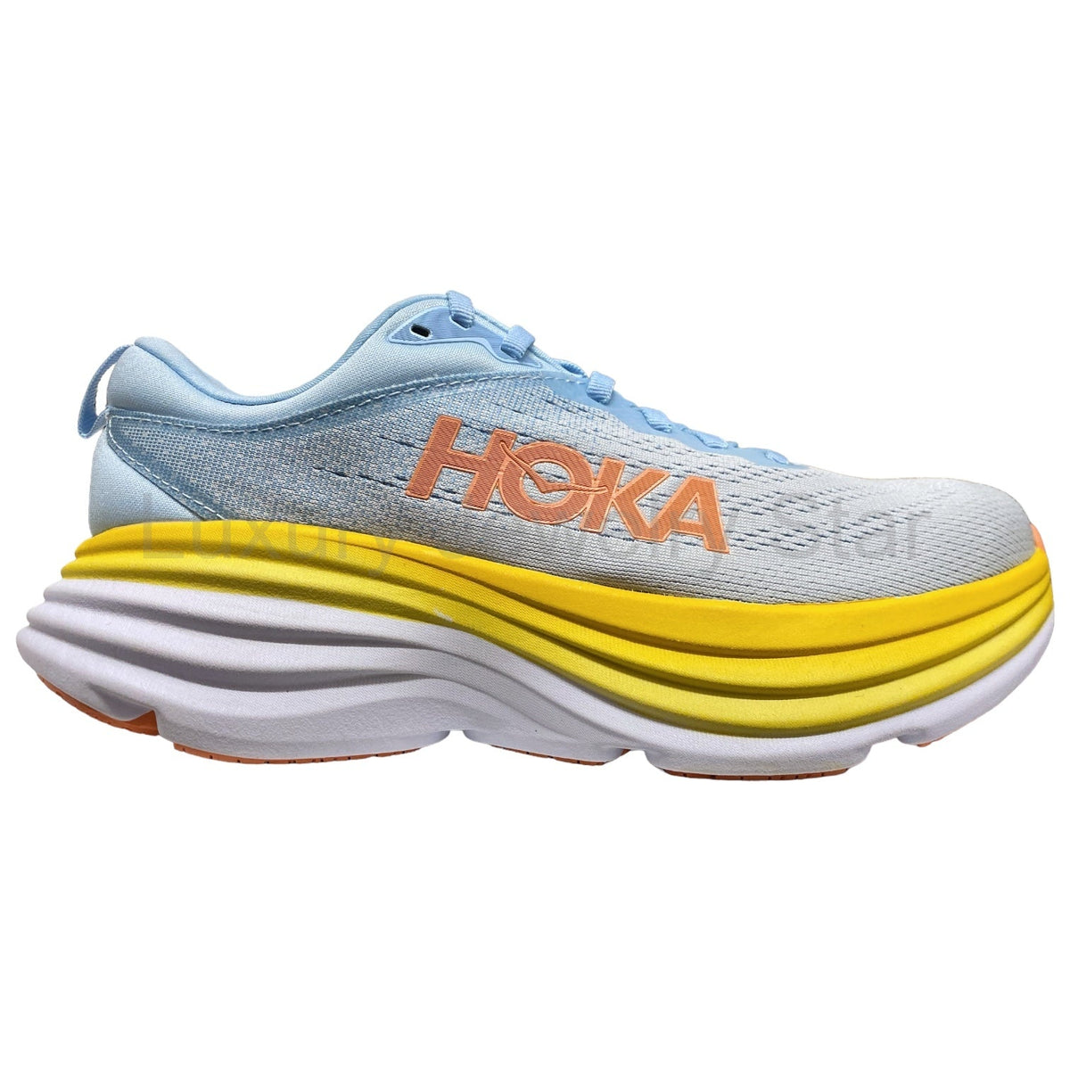 Hoka One One Women's Bondi 8 Comfort Lace Up Running Athletic Sneaker - image 3