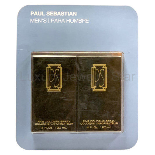 Paul Sebastian Men's Cologne Spray, 4oz. 2 pack, Notes of Amber, Oakmoss & Sage