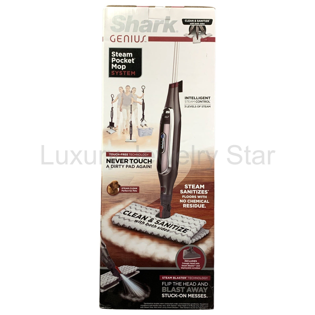 Shark Genius Steam Pocket Mop System, With Steam Blaster & Touch-Free Technology