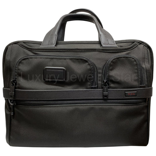 TUMI Alpha Expandable Laptop Briefcase, Black *Missing Strap & Removable Case*