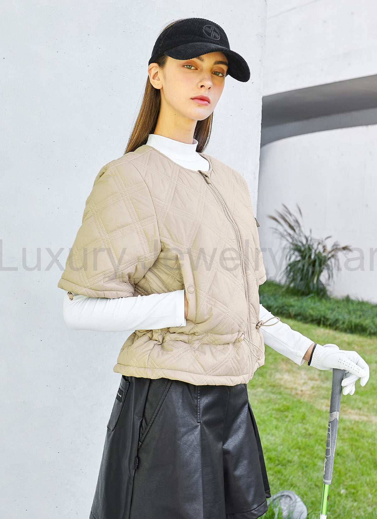 Quilted String Short-Sleeve Jumper - image 12