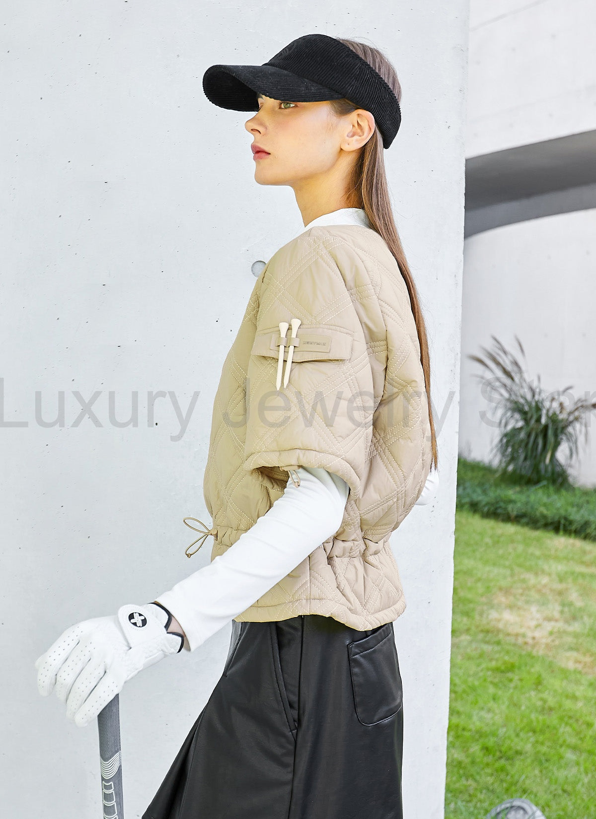 Quilted String Short-Sleeve Jumper - image 13