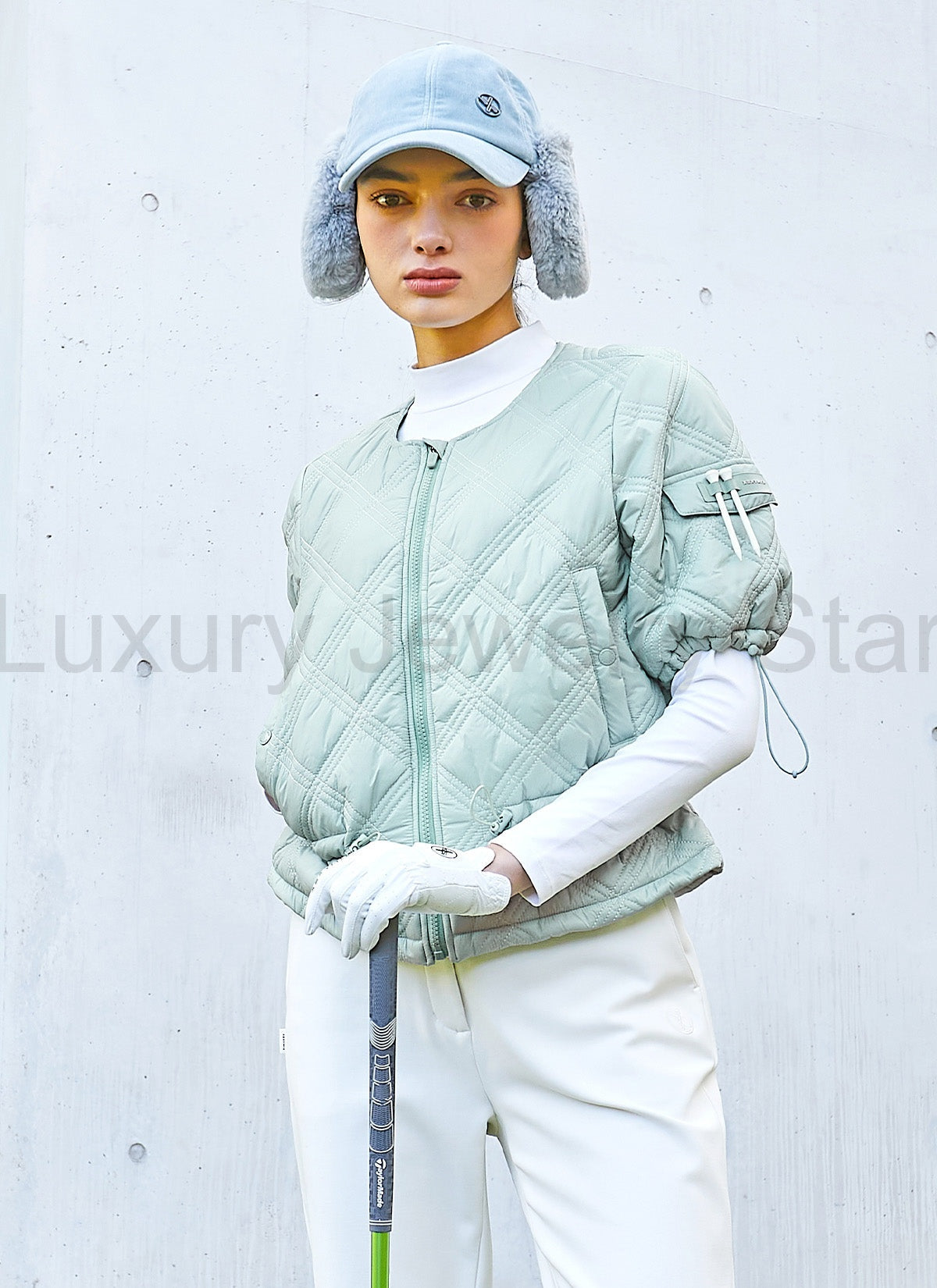 Quilted String Short-Sleeve Jumper - image 6