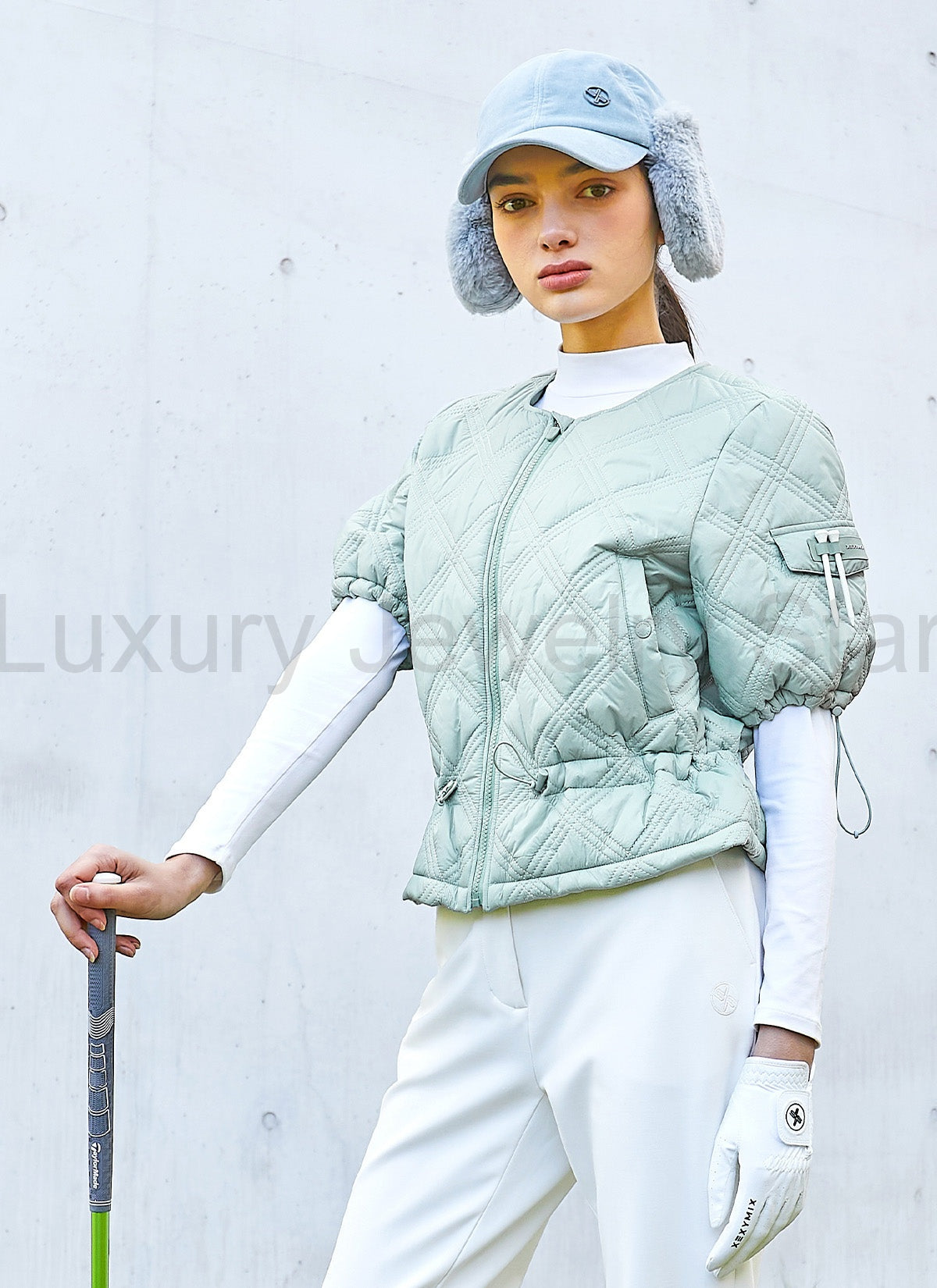 Quilted String Short-Sleeve Jumper - image 7