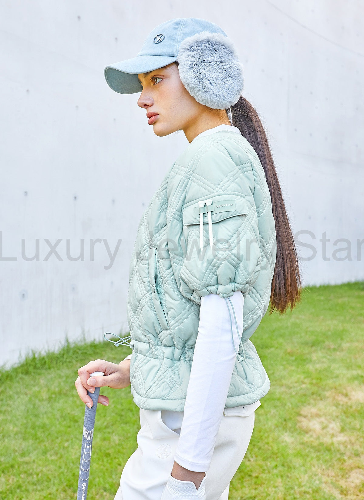 Quilted String Short-Sleeve Jumper - image 9