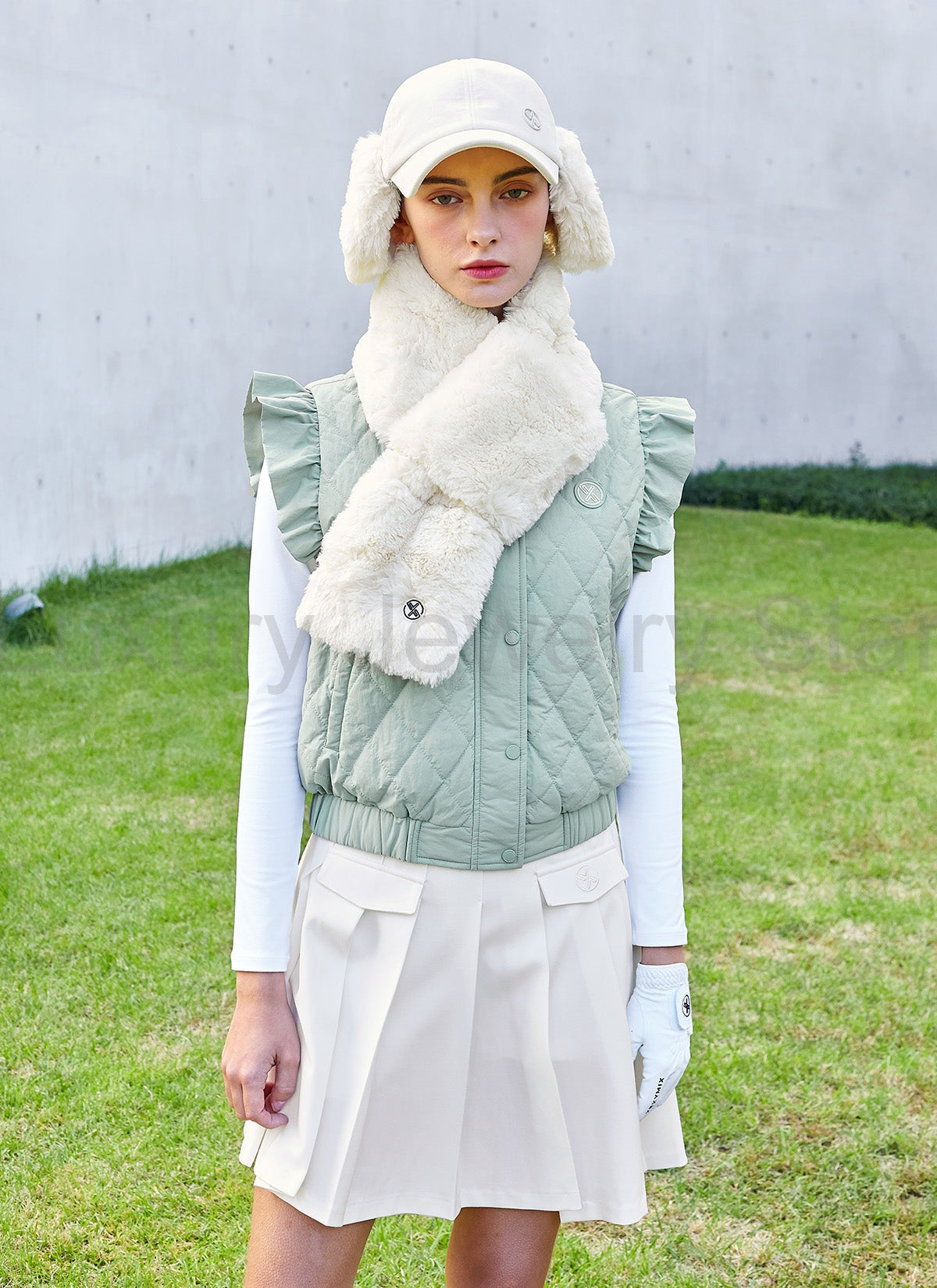 Quilted Ruffle-Trim Vest - image 10