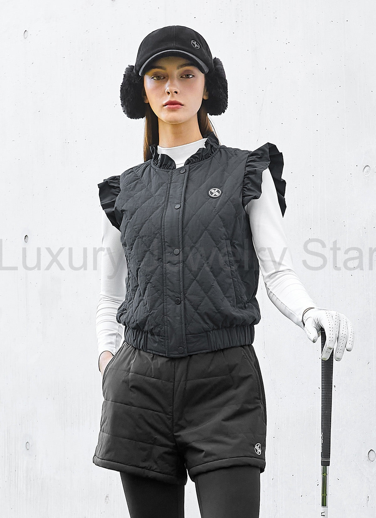 Quilted Ruffle-Trim Vest - image 11