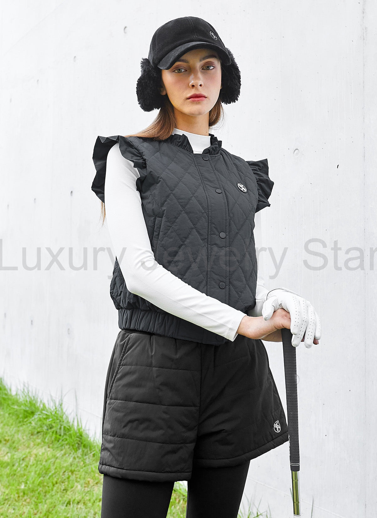 Quilted Ruffle-Trim Vest - image 12