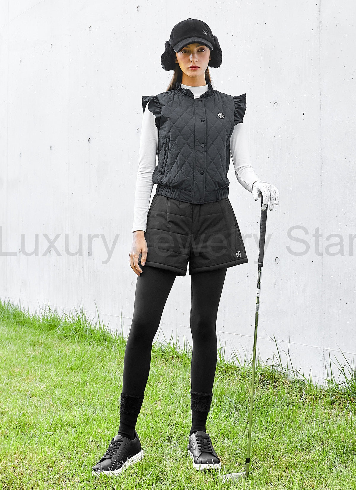 Quilted Ruffle-Trim Vest - image 15