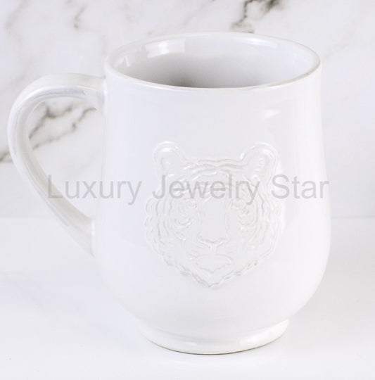Tiger Embossed Coffee Mug
