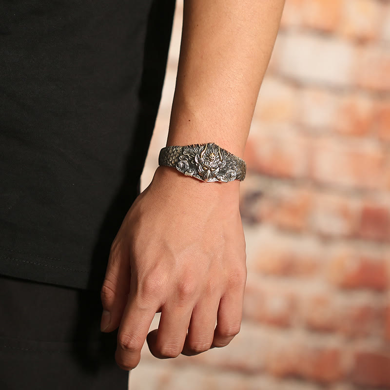 Fortune Jewel Tibetan Garuda Bird Wisdom Protection Bracelet Bangle