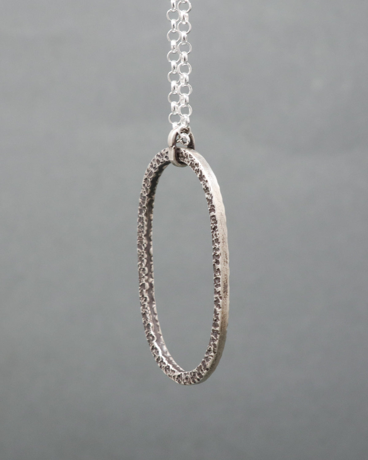 Textured Oval Necklace