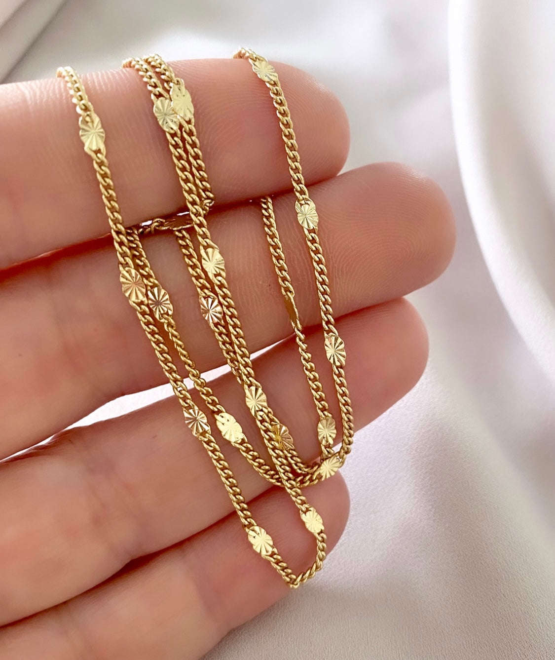 Dainty Gold Filled Celestial Chain Necklace Simple Layering Necklace Curb Chain Everyday Necklaces Christmas Gift Star Chain Necklace